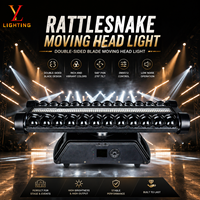Barre de lumière mobile double face 12x40W Rattlesnake à LED RGBW avec effet stroboscopique DMX RDM pour éclairage de scène DJ et club