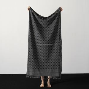 ผ้าขนหนูเช็ดมือล้างหินลายตารางหมากรุกสไตล์วินเทจเนื้อนุ่มทำด้วยมือ - Product Image 5