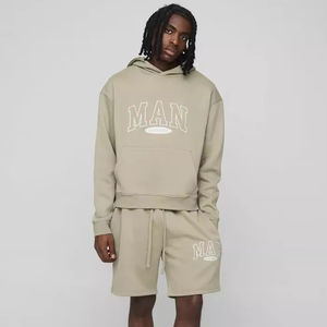 ชุดวอร์มสั้นแบบสวมหัวมีฮู้ดโอเวอร์ไซส์สำหรับผู้ชายชุดวอร์มแบบลำลองระบายอากาศได้คุณภาพสูง - Product Image 1