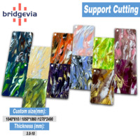 Vente en gros 3mm d'épaisseur marbre coloré feuille acrylique pour décorations signes publicité boîtes lumineuses 4*8 feuille de plastique