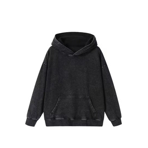 Sudadera con Capucha TWILL SPORTS 2025/2026 para Hombre, Estilo Vintage, Color Negro, de Algodón, Transpirable y Lavable a Máquina - Product Image 1