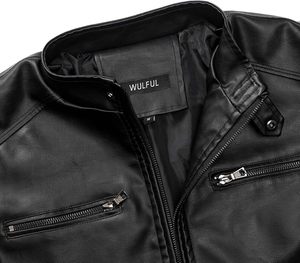 แจ็กเก็ตผู้ชายไฮสตรีทของฤดูหนาวโลโก้ออกแบบได้ตามต้องการหนังแท้อเนกประสงค์สไตล์บอมเบอร์หนังวัวสินค้าใหม่ - Product Image 3