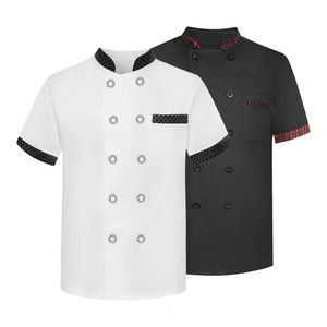 Chaqueta de Chef de algodón polivinílico de nueva calidad y abrigo de Chef más barato Botón de doble botonadura logotipo personalizado uniforme chaquetas de Chef para restaurante - Product Image 6