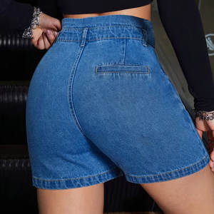 Shorts de Mezclilla para Mujer al por Mayor, Shorts de Mezclilla Cortos de Algodón Lavado, Transpirables - Product Image 3