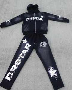 Pull à capuche en éponge française 100% coton avec logo personnalisé pour hommes Streetwear surdimensionné avec une impression bouffante de haute qualité en polaire pour hommes - Product Image 1