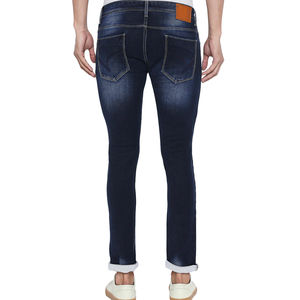 กางเกงยีนส์สำหรับขี่มอเตอร์ไซค์ คุณภาพสูง สีน้ำเงินเข้ม ทรงสลิมฟิต สกินนี่เดนิม ผู้ผลิตขายส่ง - Product Image 6