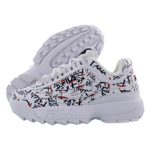 Scarpe da donna Fila Disruptor Ii Graffiti Colore: Bianco/Blu scuro/Rosso 100% autentiche - Product Image 1