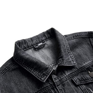 Veste en jean unisexe tendance pour un style de vie moderne, tissu doux, coutures durables, idéale pour les tenues décontractées et les clients en gros. - Product Image 4