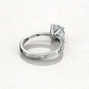 Elegante anillo de oro de 18 quilates de compromiso de moissanita redondo de 1.50Ct con ajuste clásico de 4 puntas, joyería nupcial, Fabricante Mayorista - Product Image 6