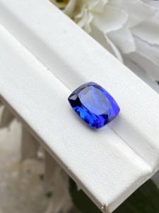 Increíble piedra de corte de cojín de tanzanita natural con excelente color y increíble zoisita natural de 8,13 quilates, lupa limpia - Product Image 3