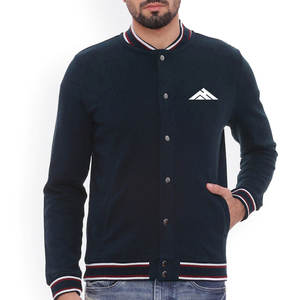 Blouson universitaire grande taille pour homme à col montant, idéal pour l'extérieur, en vente en gros - Product Image 1