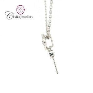 COLGANTE DE ENCAJE DE PERLAS DE DIAMANTE NATURAL REAL DE ORO BLANCO/AMARILLO SOILD 18K AU750 TOP VENDER - Product Image 2