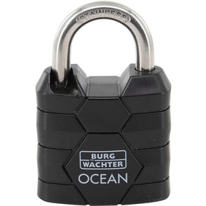 Cadenas cylindrique pour vélo 490 NI 30 30 mm Corps de serrure en laiton avec diverses clés Lot de 10 - Product Image 1