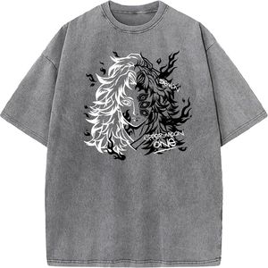Camiseta de Manga Corta para Hombre, 100% Algodón, Tejido Sólido Lavado Estilo Vintage, Corte Regular, Estampada - Product Image 4