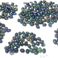 Opale noire de qualité supérieure, certifiée IGI, naturelle, multicolores, changeant de couleur, formes variées, cabochon, bijoux, sans traitement, Rida