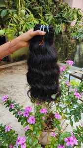 100% cheveux humains alignés avec des cuticules vierges brutes non transformées, paquets de cheveux humains indiens à vague lâche Extensions de cheveux indiens bruts - Product Image 4