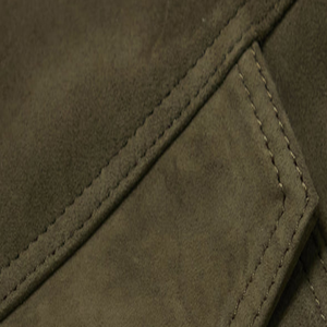 Hot Sale <b>Mens</b> Olive Green Suede Leather <b>Trucker</b> <b>Jacket</b> Lightweight Waterproof Custom Logo Print Leather <b>Jacket</b> For <b>Men</b> - Product Image 4