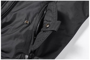 Personalizado Deportes Hombres Deportes al aire libre Chaquetas Grueso Cálido Impermeable Outwear Cremallera Parkas Chaqueta Invierno Cuello de piel Chaquetas con capucha - Product Image 5