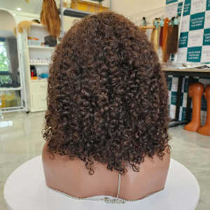 13X4 ENCAJE COMPLETO FRONTAL WATER WAVE BOB WIGS RAW BIRMESE RIZLY HAIR - Product Image 5