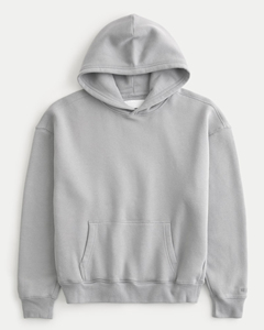 Sudaderas con capucha lisas de Hip Hop de lujo para hombre, color gris haither en blanco, ropa informal de algodón 100%, sudaderas con capucha de peso pesado de gran tamaño para hombre - Product Image 6