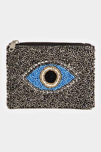 Porte-monnaie brodé fait main avec fermeture éclair, perles de rocaille, pochette personnalisée par MD HANDICRAFTS - Product Image 5