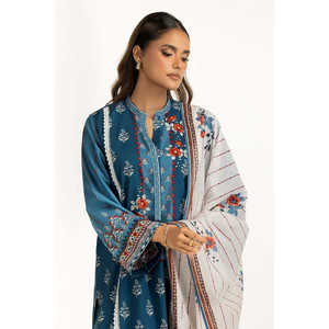 Traje de 3 Piezas Azul Estampado para Mujer, Elegante, para Oficina, con Botones - Product Image 5