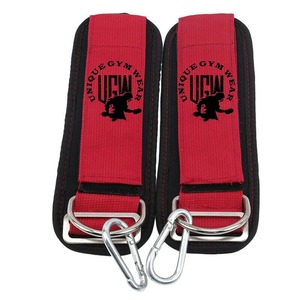 Unisex สายรัดข้อเท้า D-ring ระบายอากาศสีชมพูนีโอพรีนผ้าฝ้ายไนลอนกีฬาป้องกันสายปรับแต่งโลโก้ - Product Image 2