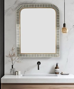 Miroir mural en os incrusté fait à la main de haute qualité, incrustation de nacre, cadre décoratif, style moderne pour la décoration de la maison - Product Image 2