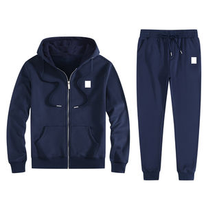 Zip Hoodie and Jogger Pant Set Sudadera con capucha bordada Sudaderas con capucha Hombres Fabricantes de ropa Pantalones de chándal personalizados 2025 - Product Image 3