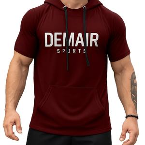 Pull athlétique hommes de qualité supérieure décontracté coupe ajustée respirant antistatique 100% Polyester séchage rapide Streetwear mode t-shirt - Product Image 6