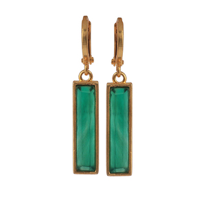 ชุบทองอเมซอนไนต์แขวนสไตล์ต่างหูคู่ทําด้วยมือต่างหูห่วงห้อยวางคลิปคลาสสิกบนเครื่องประดับต่างหู - Product Image 5