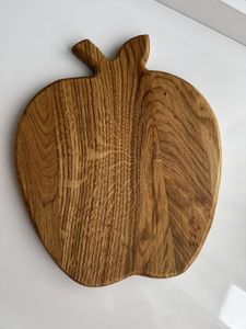 Planches à découper en bois personnalisées en forme de pomme avec logo personnalisé pour la préparation des aliments en cuisine - Product Image 6