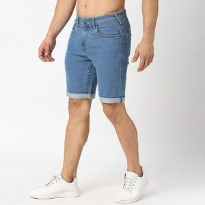 Ropa Nardon, venta al por mayor, pantalones cortos vaqueros holgados de calle alta de verano, pantalones cortos vaqueros de Color sólido Premium con logotipo personalizado para hombres - Product Image 4