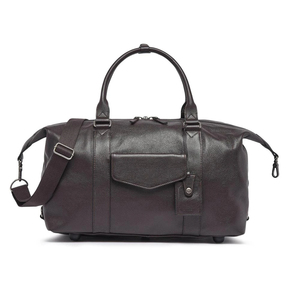 Bolsa de Viaje de Fin de Semana de Cuero con Cierre de Cremallera y Correa Ajustable - Product Image 1