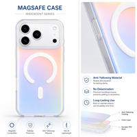 Coque transparente en TPU ultra-mince avec anneau magnétique pour les séries 14/15/16/17, antichoc et anti-traces de doigts