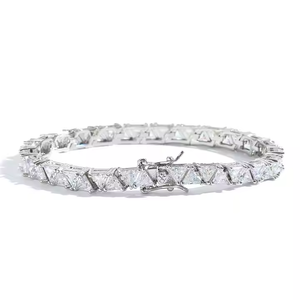 Luxury 3.50 MM Lab Grown 925 <b>Silver</b> Rose Gold Plated Tennis <b>Bracelet</b> Classic Wedding Jewelry Women Everyday Wear Celebrations - Product Image 1