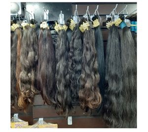 Extensiones de cabello humano Remy virgen 100%, cutícula alineada, extensiones de cabello indio, estilo de onda corporal saludable, trama única teñida, suministro al por mayor - Product Image 2