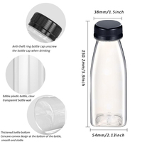 Bouteille de jus vide en plastique PET contenant jetable réutilisable bouteille de boisson transparente en vrac contenants de boisson transparents pour le jus