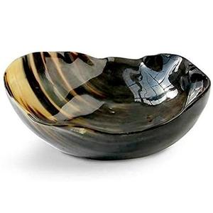 Bol en corne naturelle classique exclusif de couleur noire, accessoires de cuisine pour restaurants et hôtels, dessus de table - Product Image 1