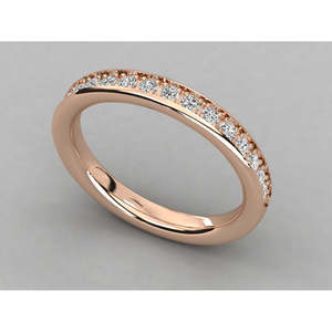 แหวนเพชรแล็บโกรว์ทอง 9K สำหรับผู้หญิง ดีไซน์ Eternity Band ทองคำขาว 18K ประดับเพชรทรง Princess Cut พร้อมใบรับรอง สำหรับงานแต่งงาน - Product Image 4