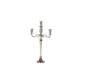 Candélabre classique en métal finition antique pour bougies utilisées dans un décor de table de fête ou un décor élégant - Product Image 1