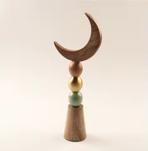 Decoración de Pared de Lujo para el Ramadán, Diseño Nuevo de Torre Lunar de Madera y Minarete de Mezquita, Decoración para la Fiesta del Ramadán y el Eid - Product Image 1