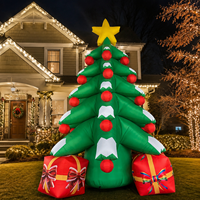 Décoration de sapin de Noël gonflable géant avec boîtes cadeaux |   Présentoir de vacances personnalisé en tissu Oxford pour événements commerciaux