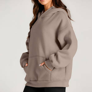 430G nueva sudadera suelta moda Streetwear Vintage letra impresa manga larga Casual estilo deportivo sudaderas con capucha de punto para mujer - Product Image 2