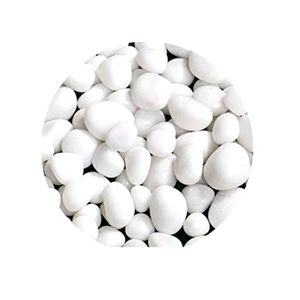 Vente chaude Hautement Poli Naturel Blanc Cailloux Pierre Style De Design Industriel pour L'aménagement Extérieur Prix De Gros - Product Image 1