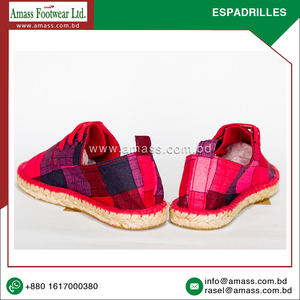 Chaussures d'été faites à la main Qualité supérieure 100% Espadrilles en toile de coton Respirant Slip-On Evergreen Imprimé Chaussures en toile à la mode - Product Image 4