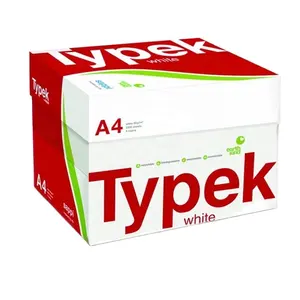 ورق نسخ A3 A4 من Typek ورق نسخ أبيض 80 جرام لكل متر مربع ورق بحجم a4 مقاس 210 × 297 مم 500 ورقة لكل رف 5 حواف لكل صندوق