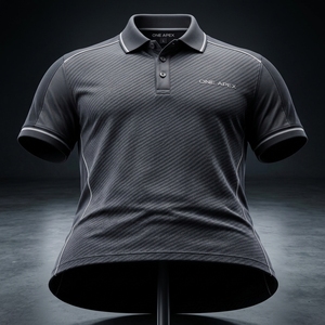 Polo de performance personnalisé pour homme en fibre de carbone – Uniforme d'entreprise haut de gamme pour le golf et le tennis, anti-humidité, OEM ODM - Product Image 6
