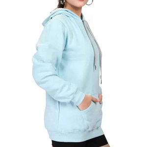 Sweats à capuche pour femmes en coton respirant polaire personnalisé Top Tendance Personnalisé Femmes Noir 400 GSM Pull vierge surdimensionné Sweats à capuche pour femmes - Product Image 5