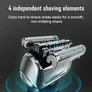 Lot de 2 têtes de rasoir de rechange compatibles avec rasoir électrique rechargeable à grille, étanche et lavable, pour le visage et les zones du bikini - Product Image 4